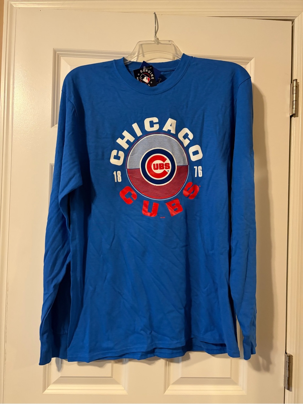 STARTER Chicago Cubs Royal Blue Long-Sleeve Graphic Tee